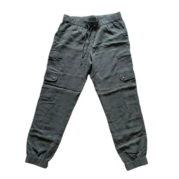 Banana Republic Utility Jogger Green Tencell Womens Pants SZ S - Picture 1 of 11